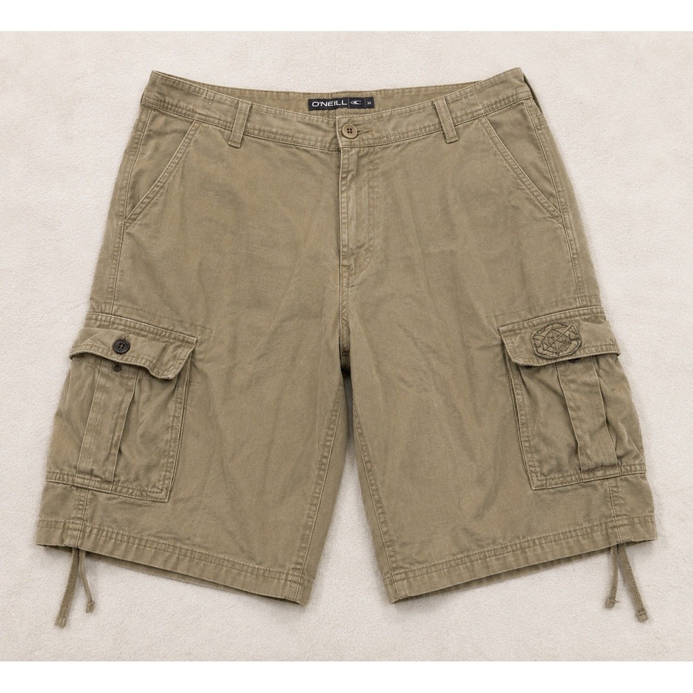 ENYCE Sean Combs Co Mens Cargo Shorts 36 Tan Khaki Cotton Multi Pocket Jorts